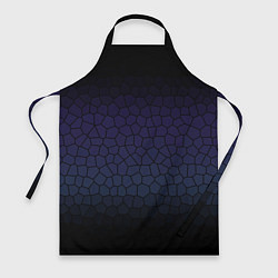 Фартук кулинарный Чёрно-фиолетовый мозаика крупная, цвет: 3D-принт