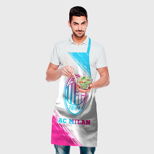 Фартук AC Milan neon gradient style / 3D-принт – фото 2