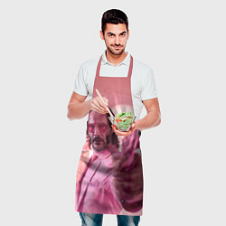 Фартук кулинарный Джон Уик в розовых очках сердечках, цвет: 3D-принт — фото 2