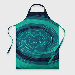 Фартук кулинарный Сине-зелёный спираль, цвет: 3D-принт