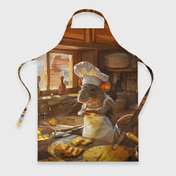 Фартук Крыса повар готовит на кухне