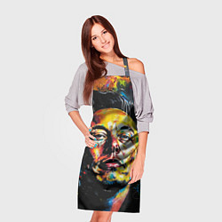 Фартук кулинарный Граффити портрет Илона Маска, цвет: 3D-принт — фото 2