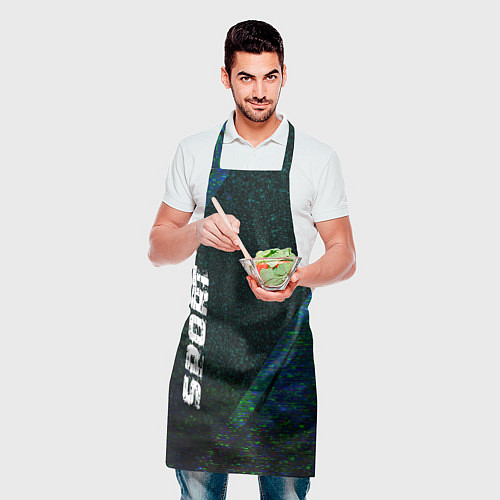 Фартук Lifan sport glitch blue / 3D-принт – фото 2