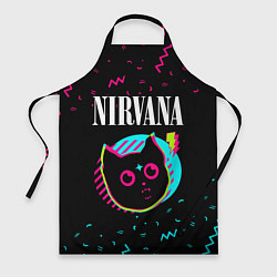 Фартук кулинарный Nirvana - rock star cat, цвет: 3D-принт