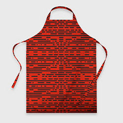 Фартук кулинарный Чёрные полосы на красном фоне, цвет: 3D-принт