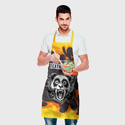 Фартук кулинарный Five Finger Death Punch рок панда и огонь, цвет: 3D-принт — фото 2