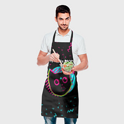 Фартук кулинарный Depeche Mode - rock star cat, цвет: 3D-принт — фото 2