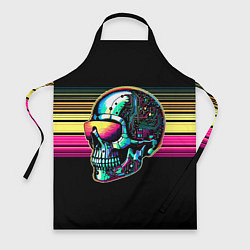 Фартук кулинарный Cyber skull - ai art fantasy, цвет: 3D-принт