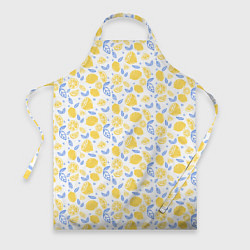 Фартук кулинарный Летний вайб - паттерн лимонов, цвет: 3D-принт
