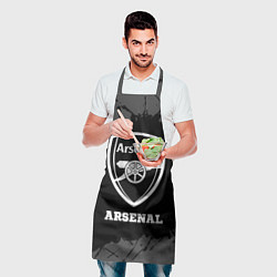 Фартук кулинарный Arsenal sport на темном фоне, цвет: 3D-принт — фото 2