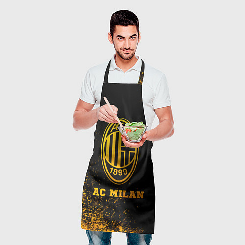 Фартук AC Milan - gold gradient / 3D-принт – фото 2
