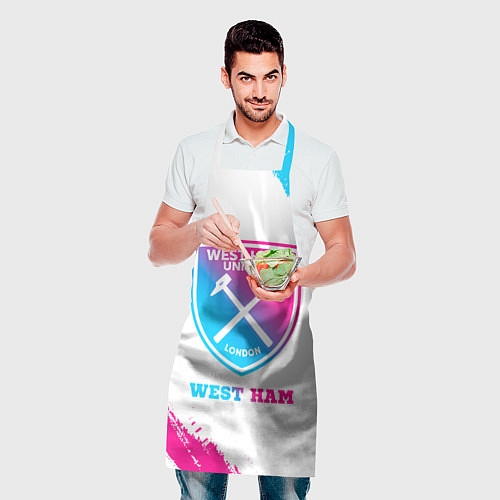 Фартук West Ham neon gradient style / 3D-принт – фото 2