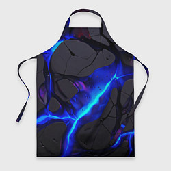 Фартук Темный синий неон из разлома плит