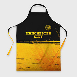 Фартук кулинарный Manchester City - gold gradient посередине, цвет: 3D-принт