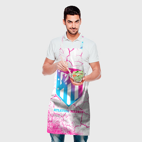 Фартук Atletico Madrid neon gradient style / 3D-принт – фото 2