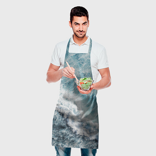 Фартук Морская бирюзовая волна / 3D-принт – фото 2