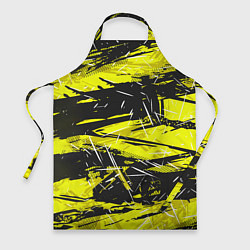 Фартук кулинарный Yellow geometry - спортивный узор, цвет: 3D-принт