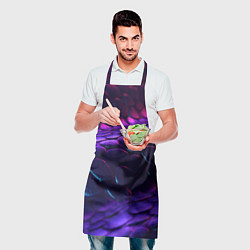 Фартук кулинарный Фиолетовая абстрактная текстура неоновая, цвет: 3D-принт — фото 2
