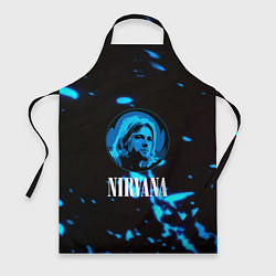 Фартук кулинарный Nirvana рок бенд краски, цвет: 3D-принт