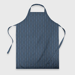 Фартук кулинарный Серо-синий текстурированные полосы, цвет: 3D-принт