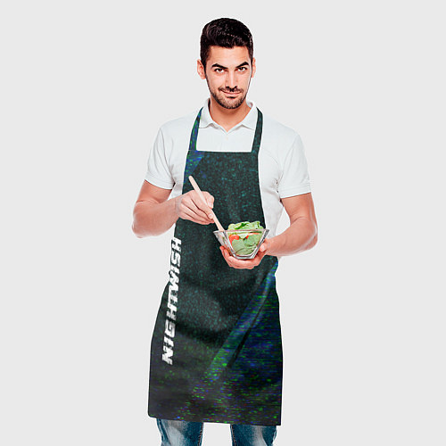 Фартук Nightwish glitch blue / 3D-принт – фото 2