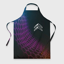 Фартук кулинарный Citroen neon hexagon, цвет: 3D-принт