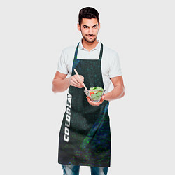 Фартук кулинарный Coldplay glitch blue, цвет: 3D-принт — фото 2