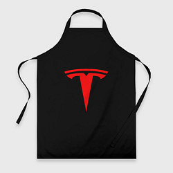 Фартук Tesla red logo