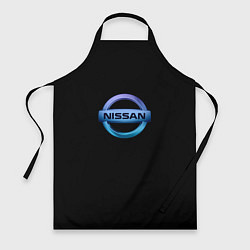 Фартук кулинарный Nissan logo neon, цвет: 3D-принт