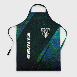 Фартук кулинарный Sevilla glitch blue, цвет: 3D-принт
