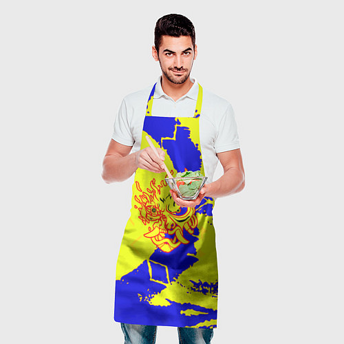 Фартук Samurai logo yellow fire / 3D-принт – фото 2