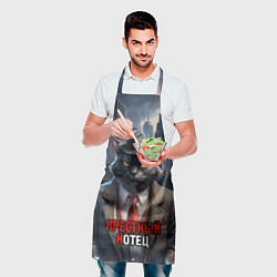 Фартук кулинарный Черный крестный котец, цвет: 3D-принт — фото 2