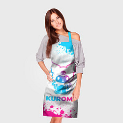 Фартук кулинарный Kuromi neon gradient style, цвет: 3D-принт — фото 2