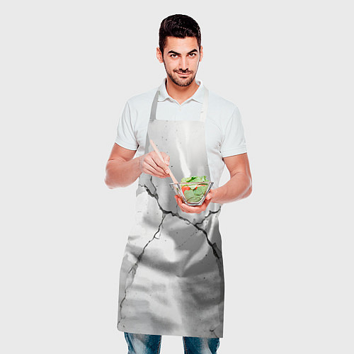 Фартук Растрескавшийся бетон / 3D-принт – фото 2