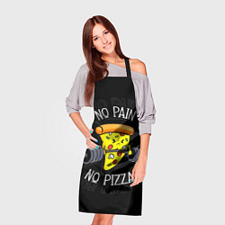 Фартук кулинарный No pain - no pizza, цвет: 3D-принт — фото 2