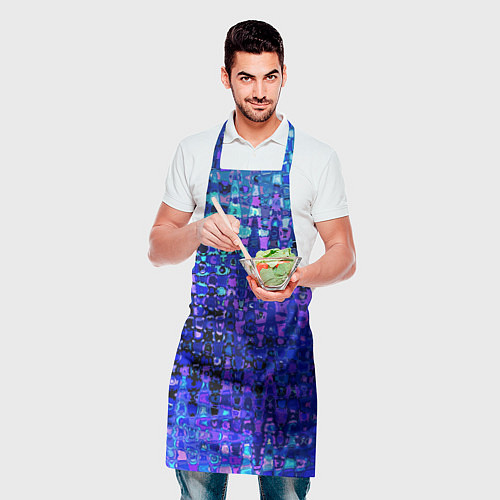 Фартук Абстракция синий индиго / 3D-принт – фото 2