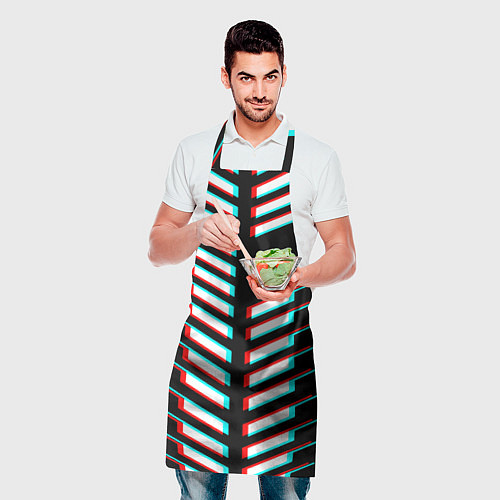 Фартук Герб РФ глитч геометрия / 3D-принт – фото 2