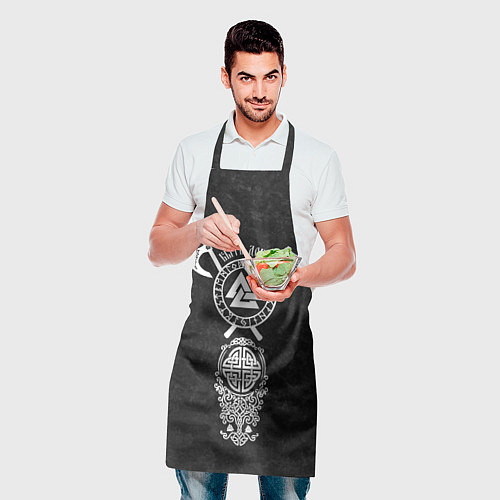 Фартук Быть добру - орнамент с валькнутом / 3D-принт – фото 2