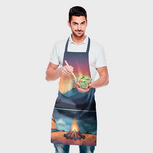 Фартук В лесу с палаткой / 3D-принт – фото 2