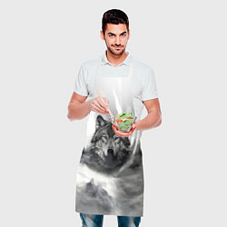 Фартук кулинарный Голова серого волка, цвет: 3D-принт — фото 2