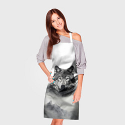 Фартук кулинарный Голова серого волка, цвет: 3D-принт — фото 2