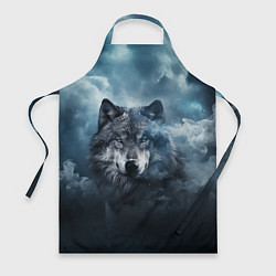 Фартук кулинарный Волк ночью под луной, цвет: 3D-принт