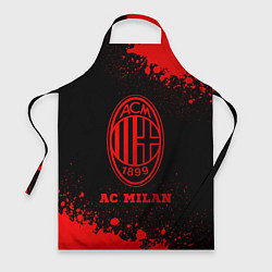 Фартук кулинарный AC Milan - red gradient, цвет: 3D-принт