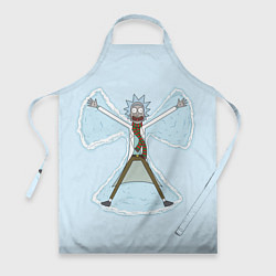 Фартук кулинарный Рик и Морти снег - бабочка, цвет: 3D-принт