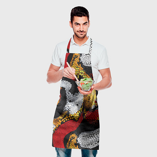 Фартук Яркий змеиный паттерн / 3D-принт – фото 2
