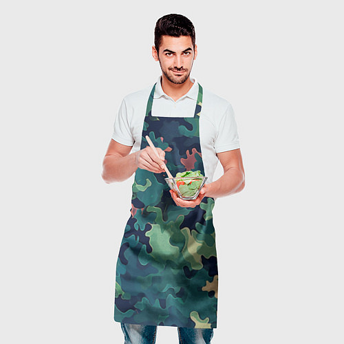 Фартук Армейский камуфляж зеленый / 3D-принт – фото 2