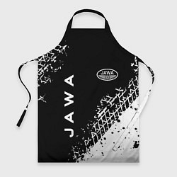 Фартук Jawa - следы от шин
