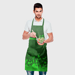 Фартук кулинарный Counter-Strike 2 - green gradient посередине, цвет: 3D-принт — фото 2