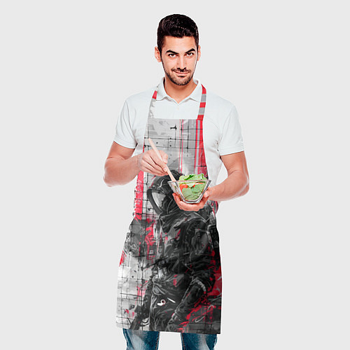 Фартук Футуристичный андроид-путешественник / 3D-принт – фото 2