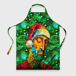 Фартук кулинарный Ded Moroz: pop-art-brut-nouveau pointillism, цвет: 3D-принт